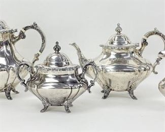 (4 pc) Reed & Barton Sterling Silver Tea Set 75ozt
