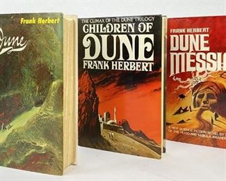 (3) Frank Herbert First Edition Dune Trilogy Books
