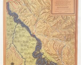 "Little Big Horn, 1876" Raised Relief Map, 1989
