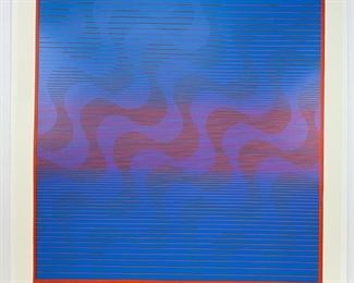 Julian Stanczak "Solemn Wave" Screenprint 14/165
