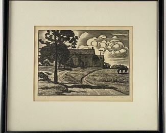 Julius Lankes "Sunday Afternoon" Woodcut Signed
