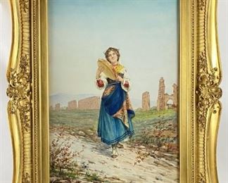Carlo Ferranti (1840-1908) Watercolor on Paper
