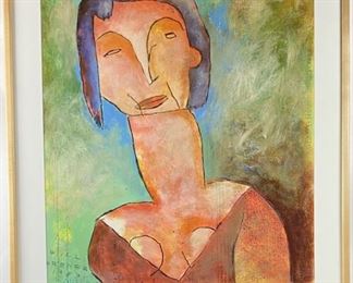 Bill Brewer Acrylic On Paper 1987
