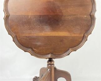 Chippendale Style Tilting Mahogany Side Table
