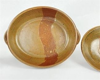 3 Pieces Of Peter Leach Studio Pottery Signed
