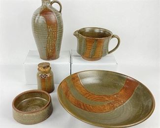 5 Pieces Of Peter Leach Studio Pottery
