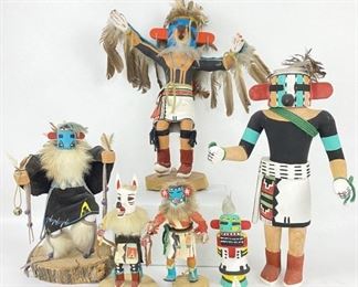 (6) Assorted Native American Kachina Dolls
