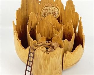 Tom Rouschke Hand Carved Wood Sculptures
