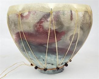Native American Pottery Drum Signed
