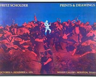 Fritz Scholder 1976 Exhibit Poster 24"x32"
