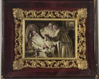 Ornately Framed Oil Painting in Shadow Box
