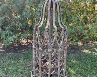 Antique 55" Tall Cast Iron Chandelier 20" Diam
