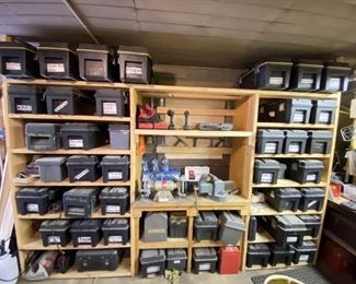 45+ Tool Boxes Filled w/ Assorted Tools & Hardware
