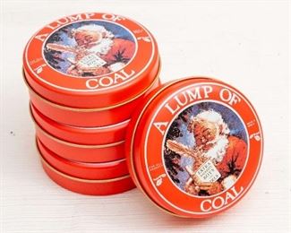 A Lump of Coal Santa Tins