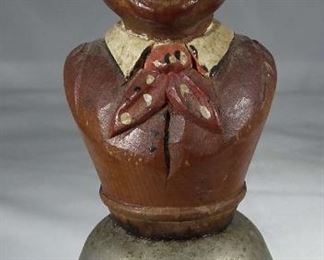 Rare Vintage Anri Woman with Scarf Dinner Bell