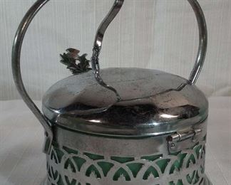 Rare Sugar Bowl with Jadeite Insert
