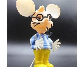 Vintage Retro Made in Hong Kong Plastic Topo Gigio Mouse