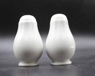 White Mikasa Salt Pepper Shaker Set