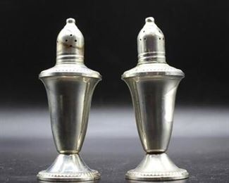Antique Duchin Creation Sterling Silver Weighted Salt Pepper Shakers