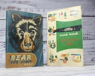 Vintage Retro Bear Cub Scout Wilderness Craft Book Cutco Cookbook
