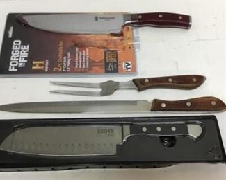 Kitchen Knife and Meat Fork Lot