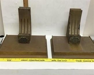 Pair of Decorative Wood Display Shelves