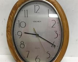 Verichon Battery Operated Oval Wall Clock