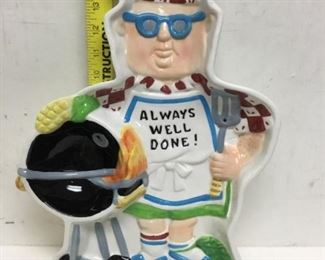 Summertime BBQ Bowl Plate Boston Warehouse Ceramic Serving Platter