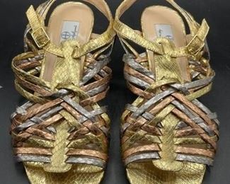 Hot in Hollywood Strappy Metallic Sandal Gold Heels