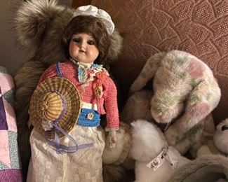 Antique German Bisque Doll - She looks pretty good for being over 100 years old. She does have some condition issues, but she is authentic. 