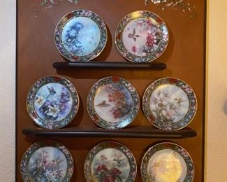 Collectible Liu mini plates - hummingbirds