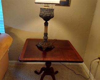 Antique small drop leaf table  very unique 