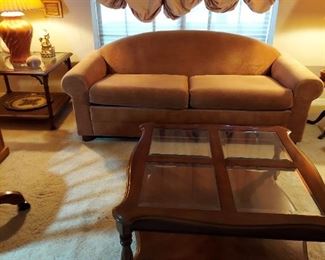 Glass  top coffee table  heavy duty