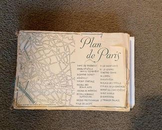 Vintage Paris map book