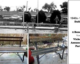 Benches (2) from Vickery Amusement Park, Dallas