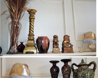 Home Decor:  Pottery vases, Candlesticks, Urns, and other decor items