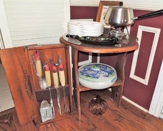 New Teton fish grill set, side table, Fondue Sets