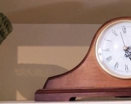 Mantle clock, retro glass