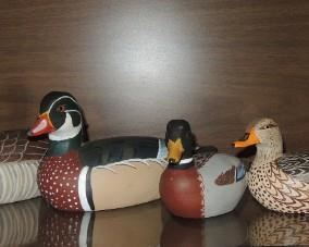 Carved ducks