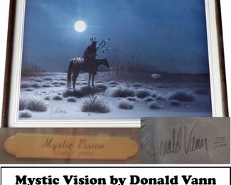 Framed Ltd. Ed art by Donald Vann "Mystic Vision"