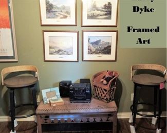 Framed Art by Larry Dyke, Southwestern style art