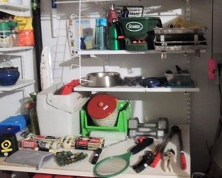 Lawn and garden care items.  Storage containers, pet care