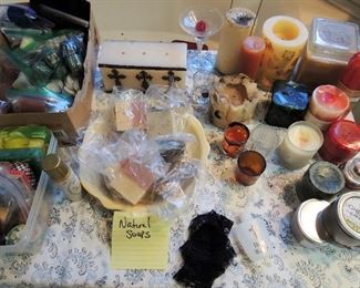Natural soaps and candles