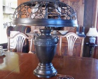 Japanese bronze lamp