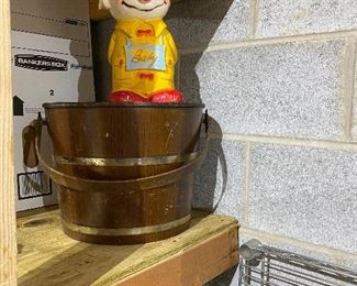 Wooden Bucket with Bank