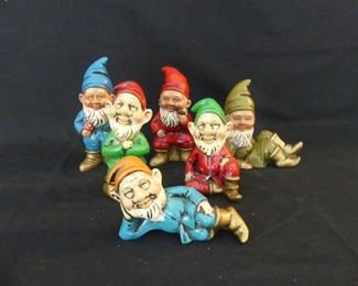 Set of 6 Gnome/Dwarf Figurines