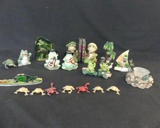 Frog Figurines and Decor including Bookends, Paperweight, Salt & Pepper Shakers, Votive Holder and More