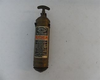 Vintage (c. 1938) The Fyr-Fyter Co. Buffalo Brass Vaporizing Liquid Fire Extinguisher