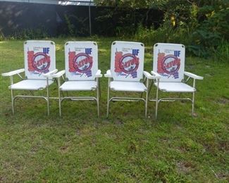Set of 4 University of Florida Gators Folding Cloth Lawn Chairs