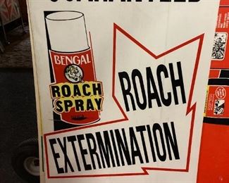 Old Roach Spray Advertisement Sign